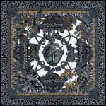 Afrique French Silk Scarf, Grey