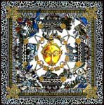 Afrique French Silk Scarf, Green