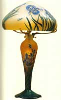 Art Nouveau Designs: Blue Iris Lamp Odeon