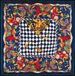 Carnival silk scarf, Marine